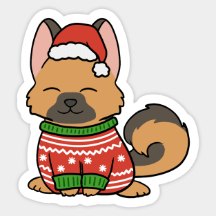 Christmas Sweater German Shepard Sticker